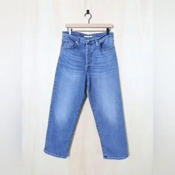 LEVI'S Ribcage Straight Ankle High Waist Denim Jeans Medium Wash Size‎ 31 - Picture 2 of 4